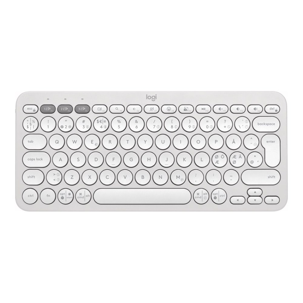 Logitech Logitech Pebble Keys 2 K380s - tangentbord - QWERTY - nordiskt (danska/finska/norska/svenska) - tonal white Inmatningsen...