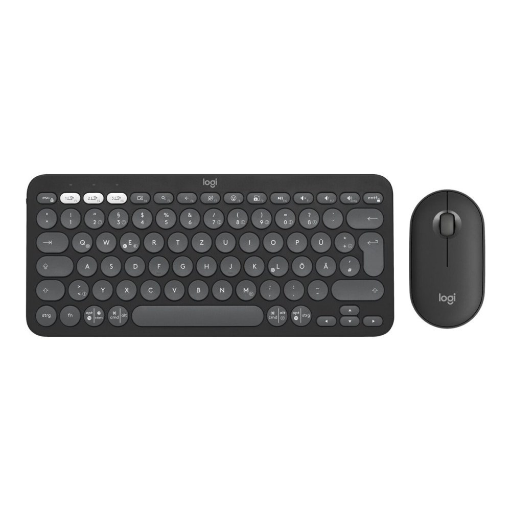 Logitech Logitech Pebble 2 Combo - sats med tangentbord och mus - QWERTY - USA, internationellt - tonal white Inmatningsenhet