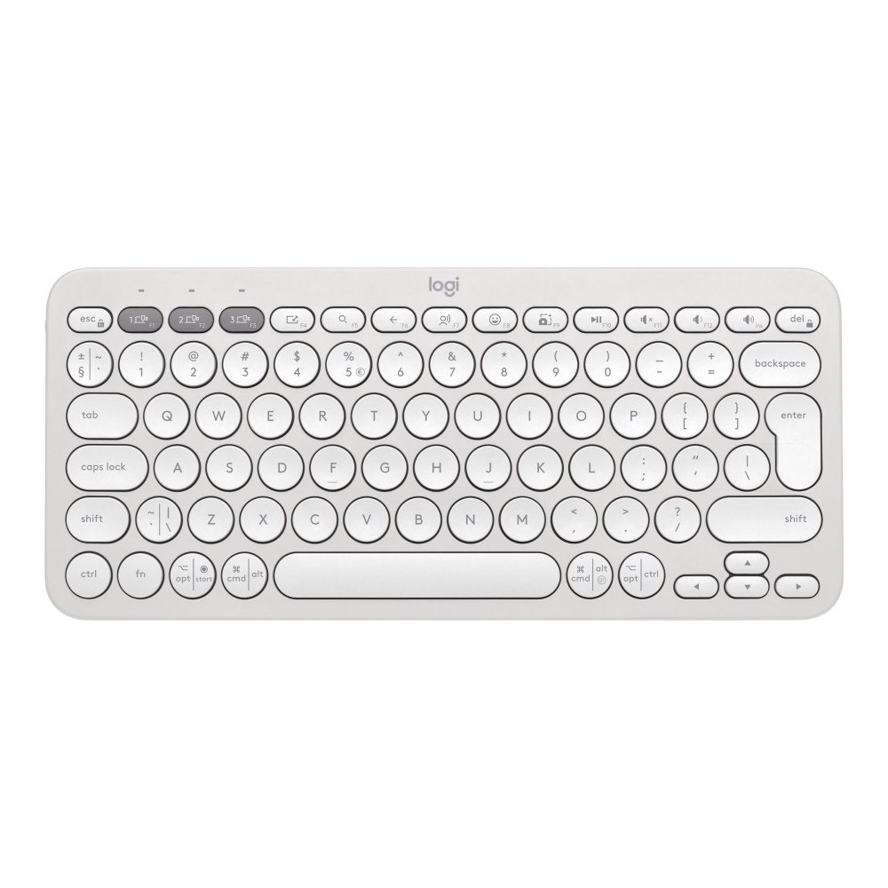 Logitech Logitech Pebble Keys 2 K380s - tangentbord - QWERTY - USA, internationellt - tonal white Inmatningsenhet