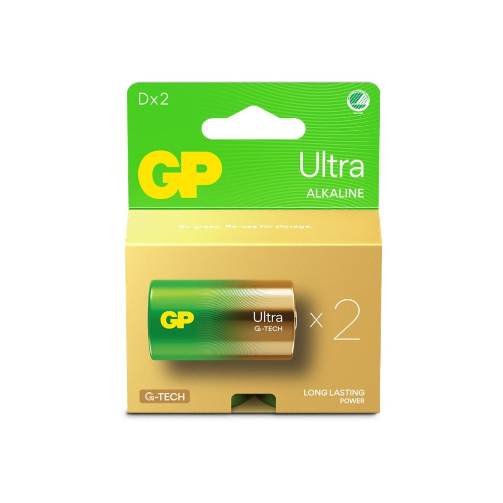Gold Peak GP Ultra batteri - 2 x D - alkaliskt