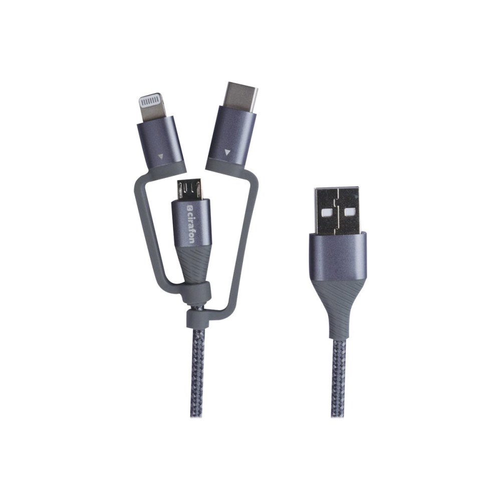 Cirafon Cirafon laddnings-/datakabelsats - Lightning / USB - 1.2 m