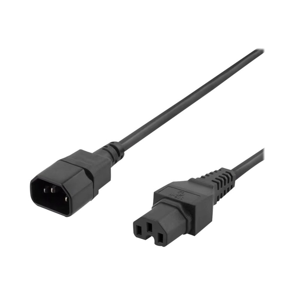 Prokord Prokord - strömkabel - IEC 60320 C14 till IEC 60320 C15 - 1 m