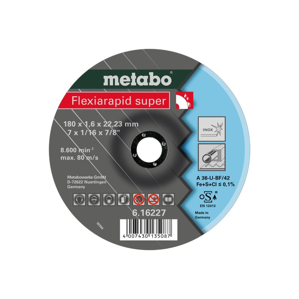 Metabo Metabo Flexiarapid Super TF 42 - skärskiva - för rostfritt stål, acid-resistant steel, inox steel, spring steel, tool st...