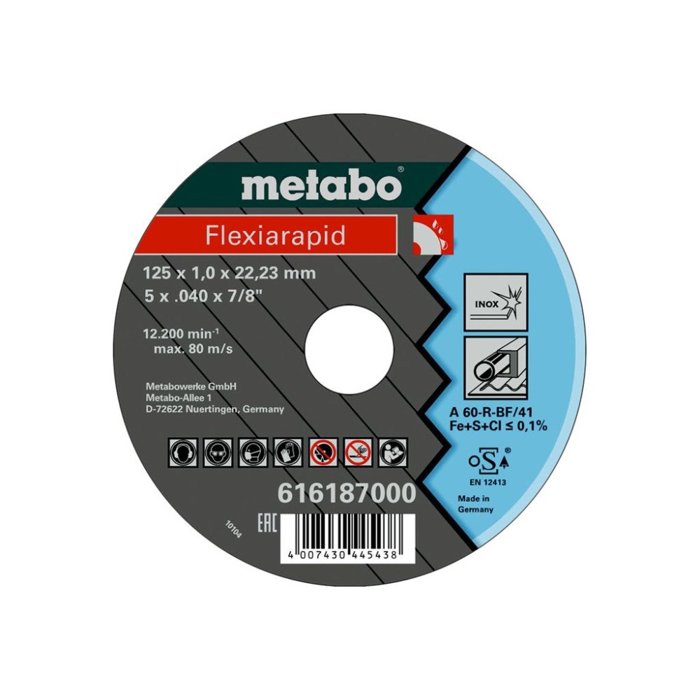 Metabo Metabo Flexiarapid TF 41 - skärskiva - för rör, profiler, inox steel, metal sheets, wires, thin-walled materials