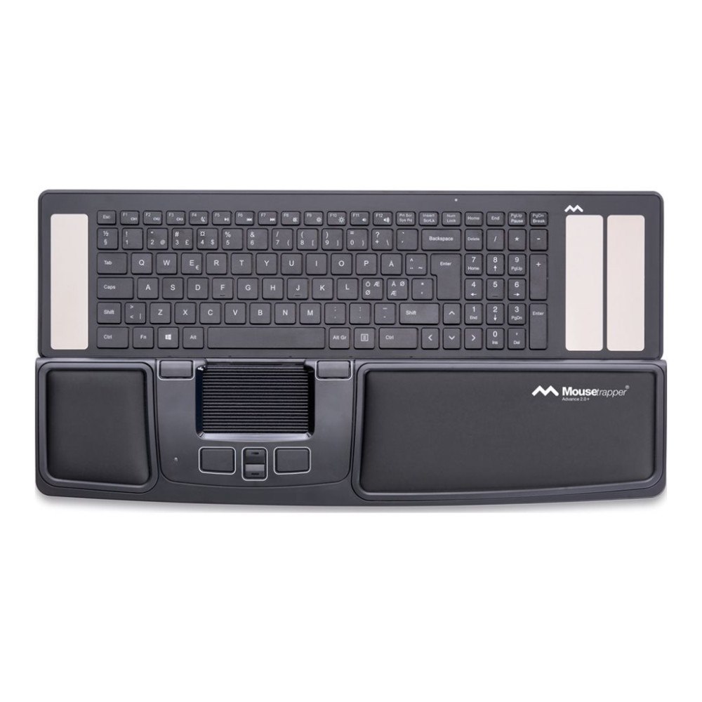 MouseTrapper Mousetrapper Advance 2.0+ - central pekenhet - USB - svart med vita accenter - med Mousetrapper Type Keyboard