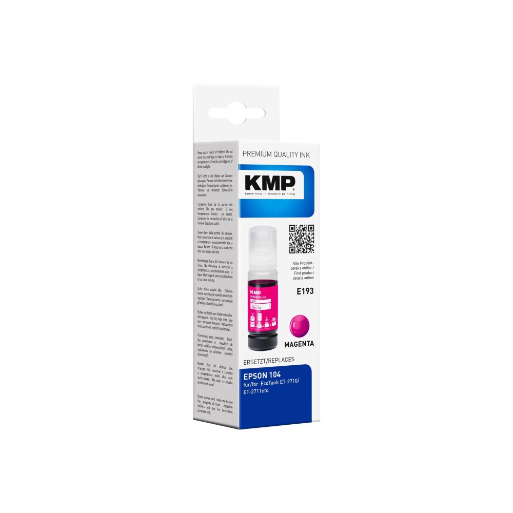 KMP KMP E193 - magenta - kompatibel - bläcktank (alternativ för: Epson 104)