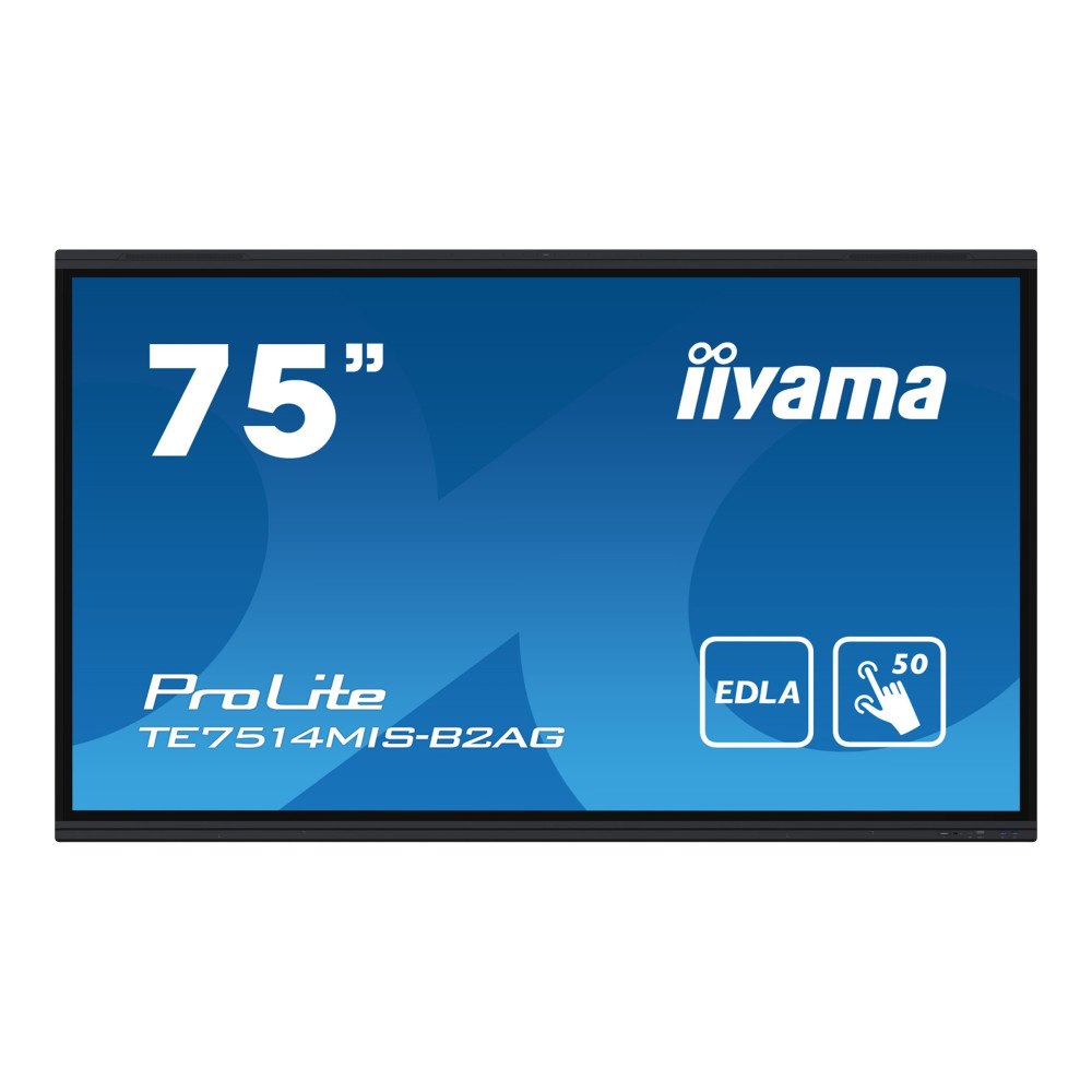 Iiyama iiyama ProLite TE7514MIS-B2AG 75" LED-bakgrundsbelyst LCD-skärm - 4K - för interaktiv skyltning/interaktiv kommunikation