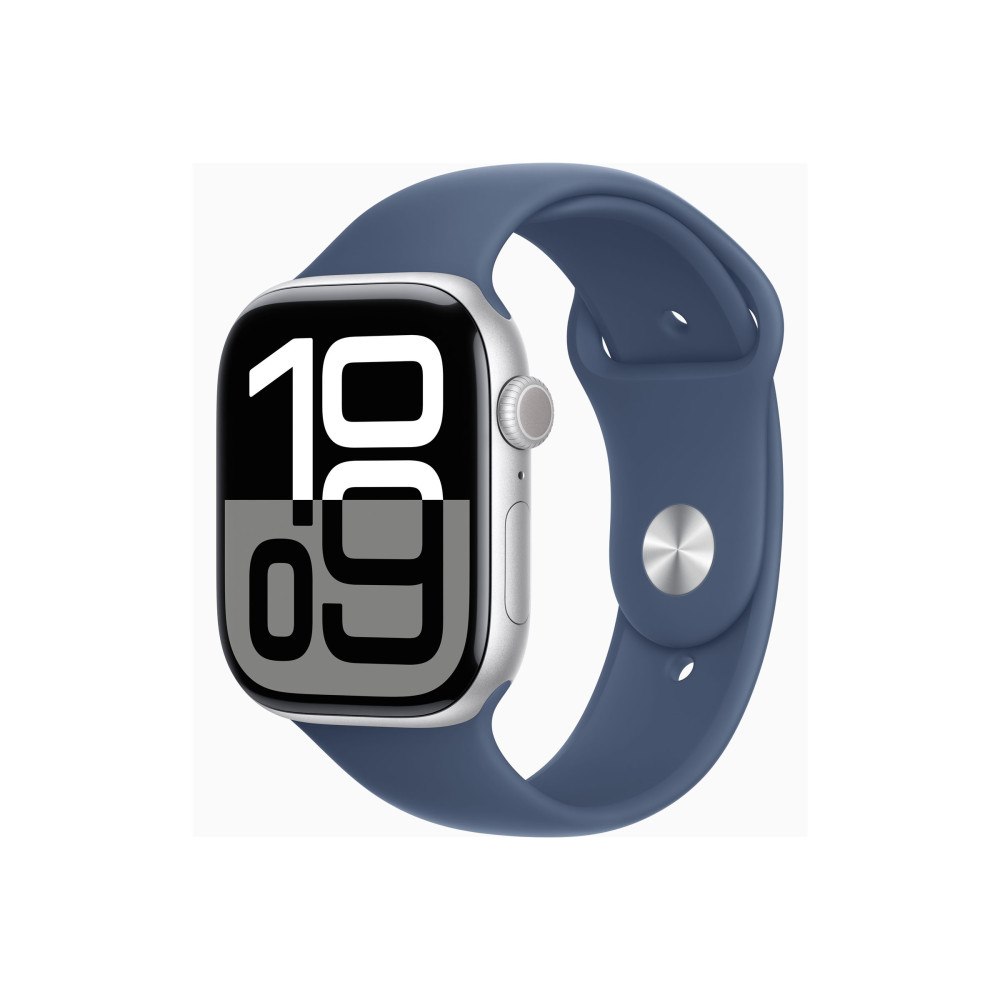 Apple Apple Watch Series 10 (GPS) - silveraluminium - smart klocka med sportband - denim - 64 GB