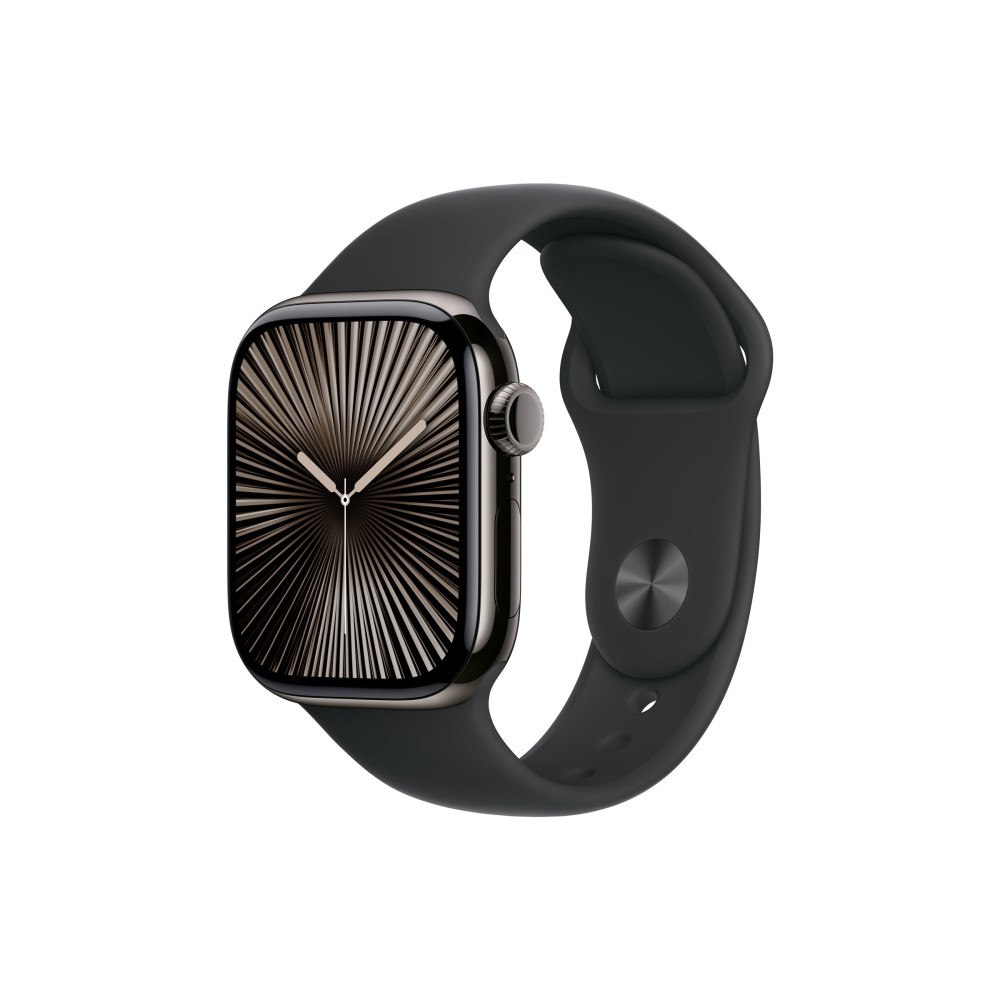 Apple Apple Watch Series 10 (GPS + Cellular) - skiffer titan - smart klocka med sportband - svart - 64 GB