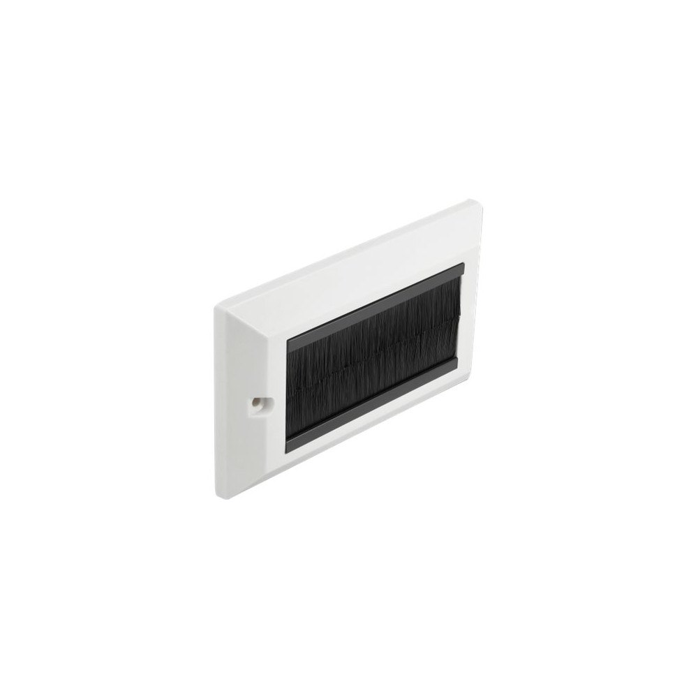 DeLOCK Delock Cable Management Cover 146 x 86 mm with black Brush Strips - cable management panel cover