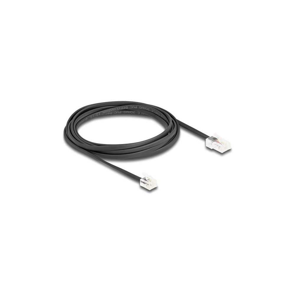 DeLOCK Delock telefonkabel - 3 m - svart