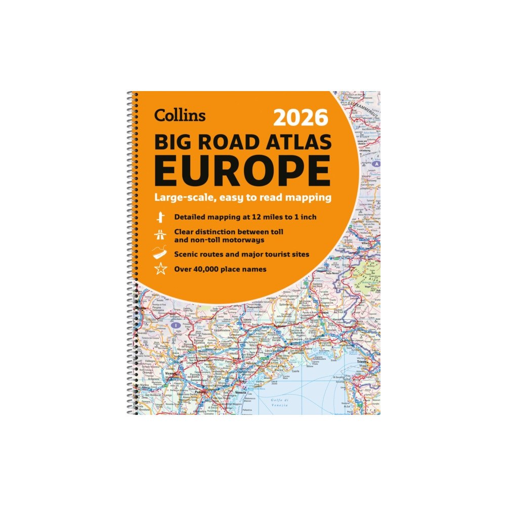 HarperCollins Publishers Collins 2026 Big Road Atlas Europe (bok, spiral, eng)