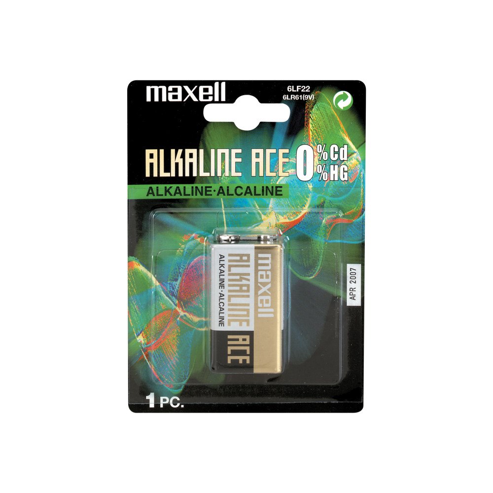 Maxell Maxell 6LF 22 batteri x 9V - alkaliskt