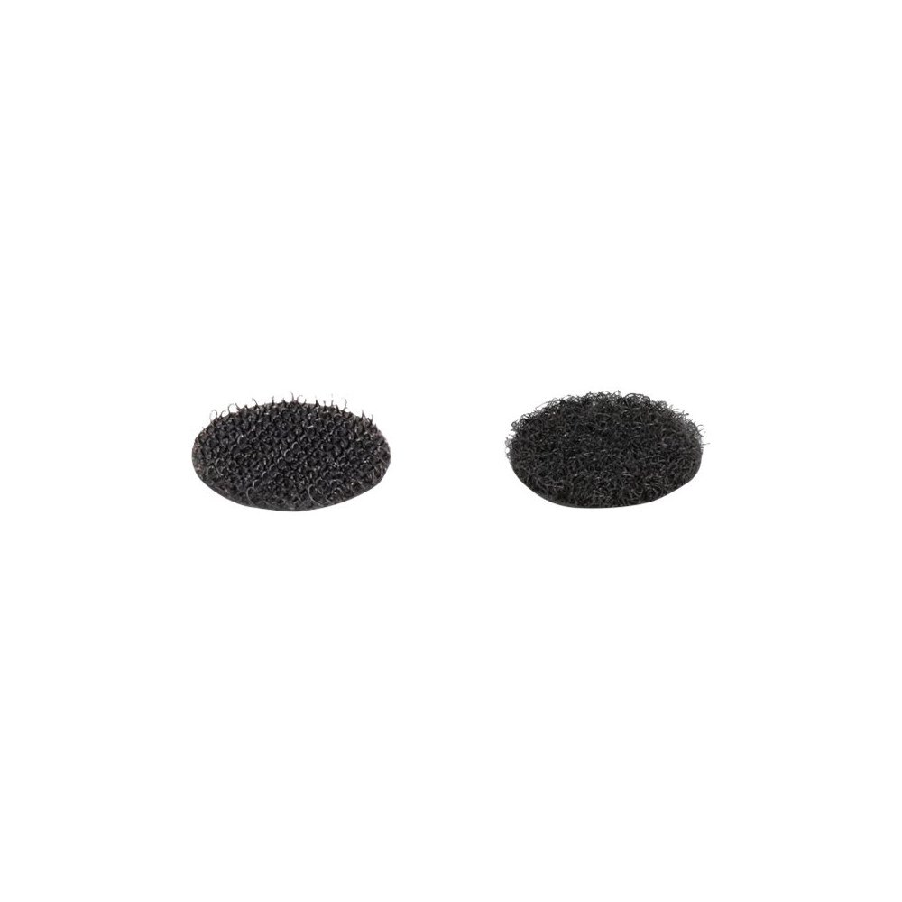 DeLOCK Delock - hook-and-loop fastener - round - 2 cm diameter - svart (paket om 32)