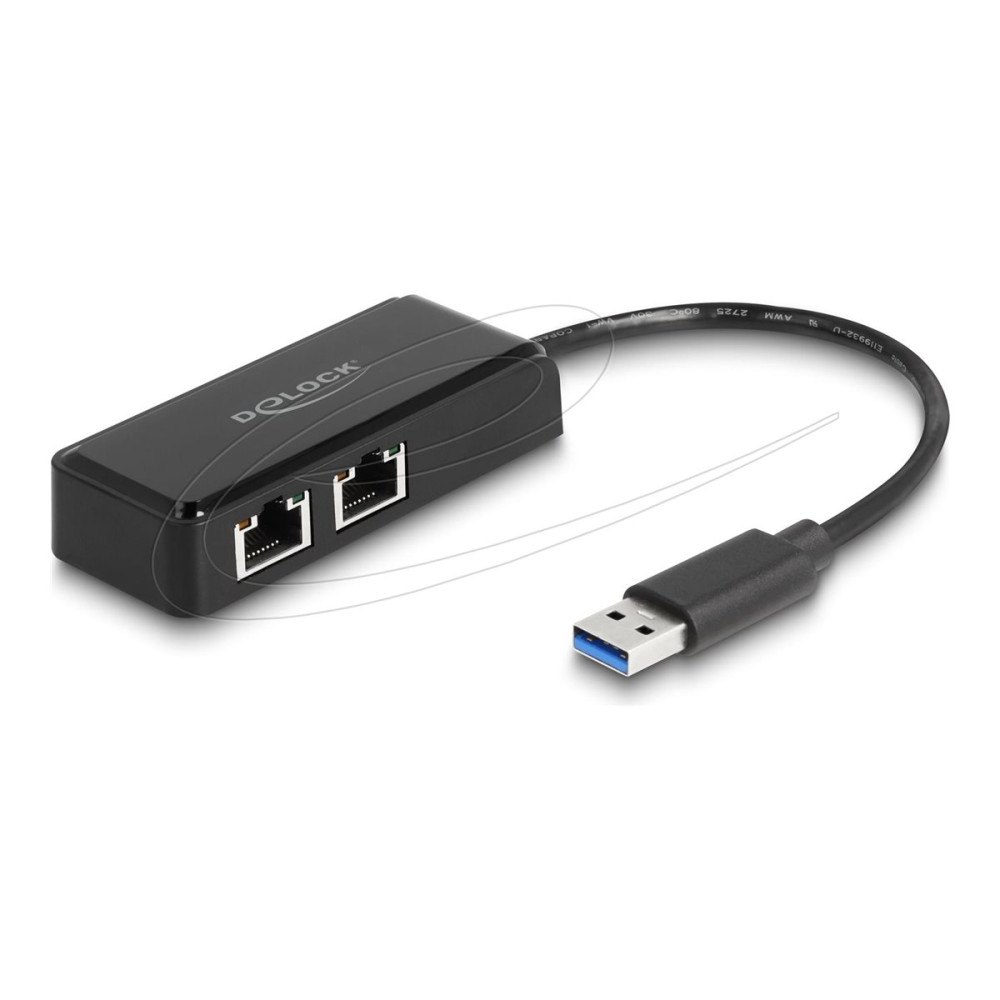 DeLOCK Delock - nätverksadapter - USB 3.0 - Gigabit Ethernet x 2