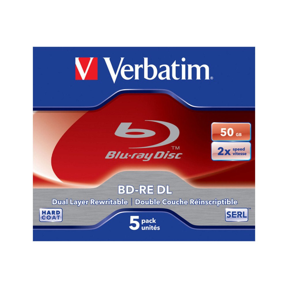 VERBATIM Verbatim - BD-RE DL x 5 - 50 GB - lagringsmedier