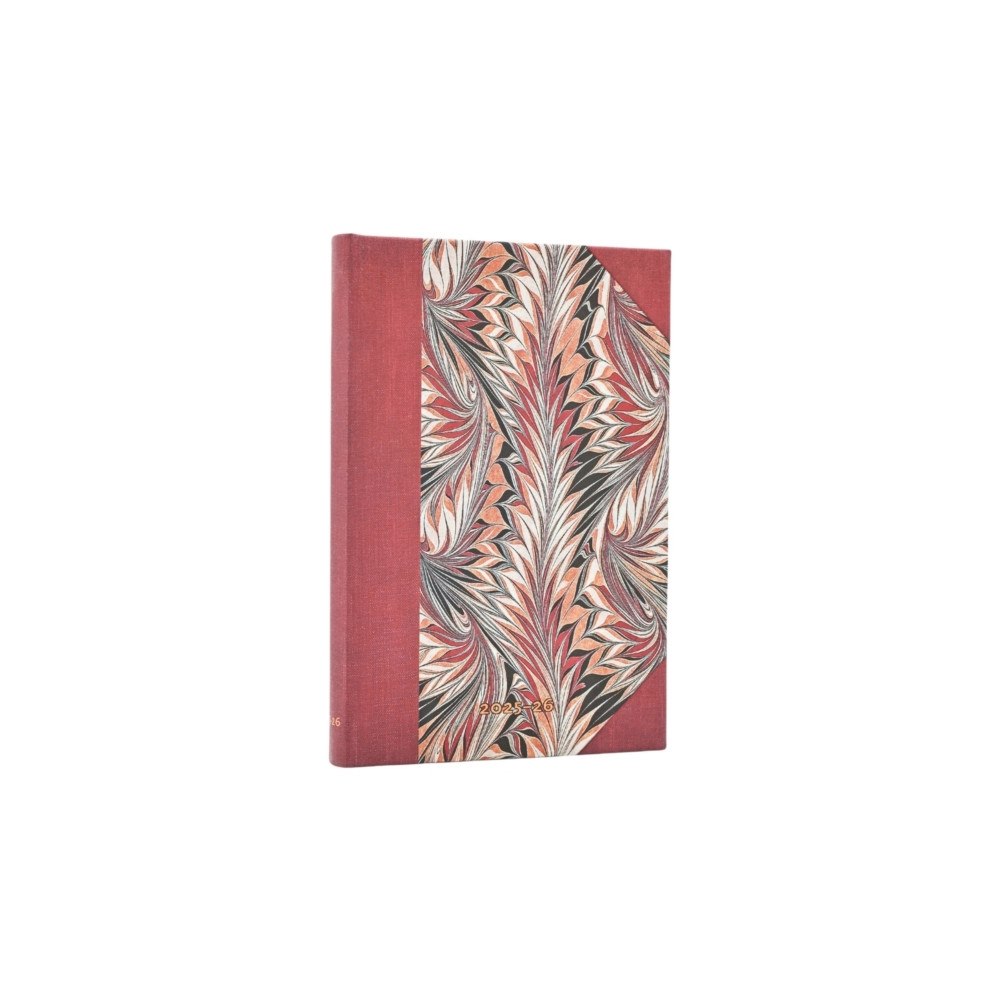 Little, Brown Book Group 2026 Rubedo (Cockerell Marbled Paper) Mini 18-month Horizontal Hardcover Flexi Dayplanner 2025-2026 (Elastic Band Closur...