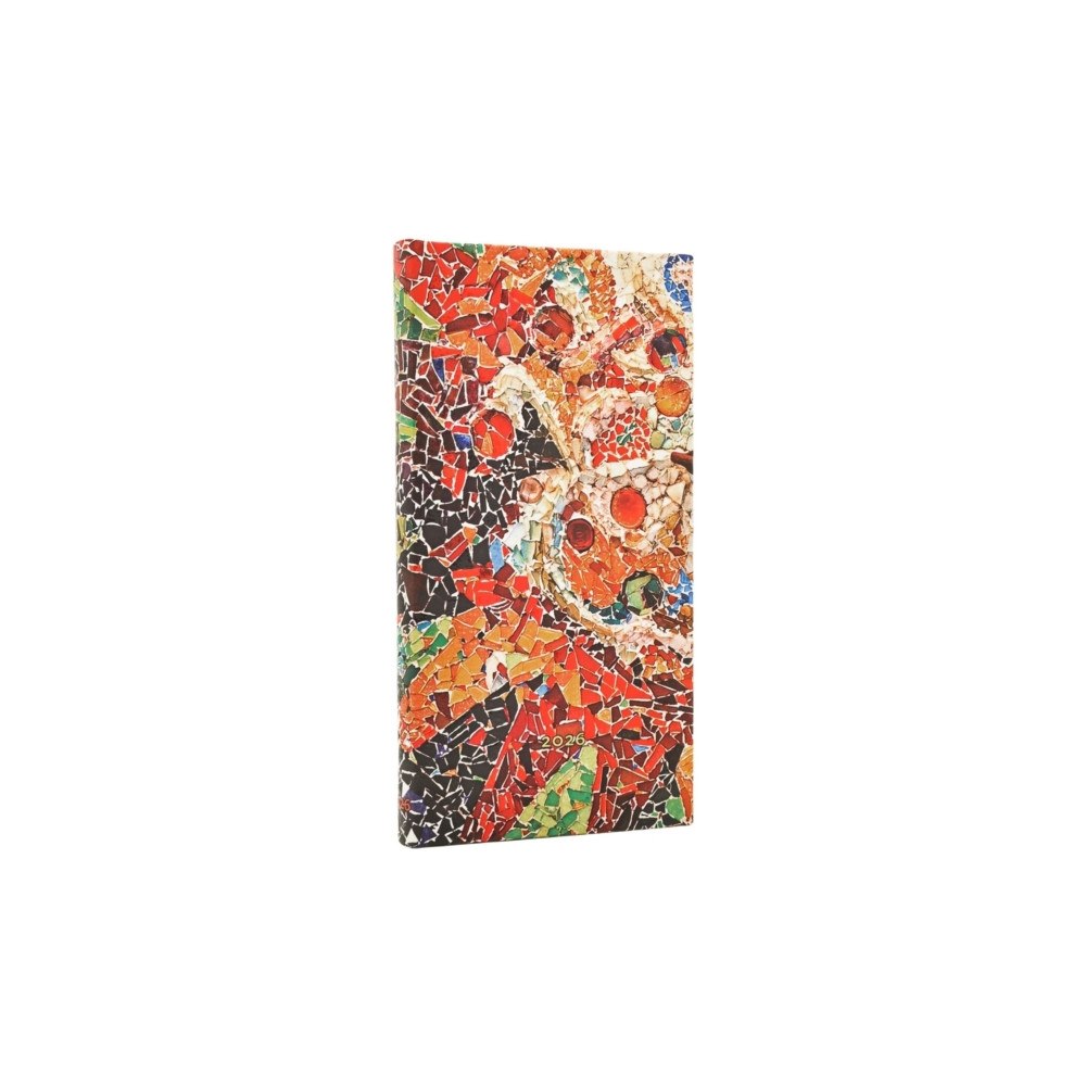 Little, Brown Book Group 2026 Gaudi's Sun (Gaudi’s Mosaics) Slim 12-month Horizontal Hardcover Flexi Dayplanner 2026 (Elastic Band Closure) (inbu...