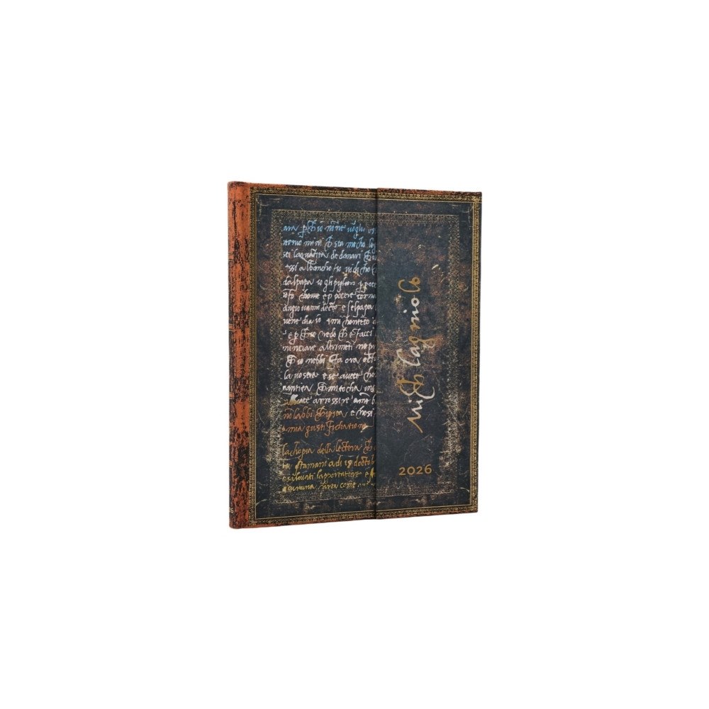 Little, Brown Book Group 2026 Michelangelo, Handwriting (Embellished Manuscripts Collection) Ultra 12-month Verso Hardcover Flexi Dayplanner 2026...