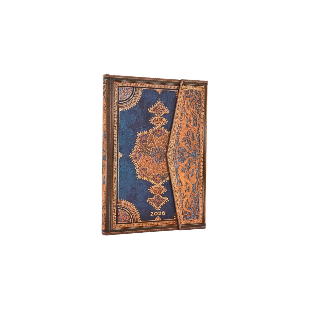 Little, Brown Book Group 2026 Safavid Indigo (Safavid Binding Art) Midi 12-month Verso Hardcover Flexi Dayplanner 2026 (Wrap Closure) (inbunden,...
