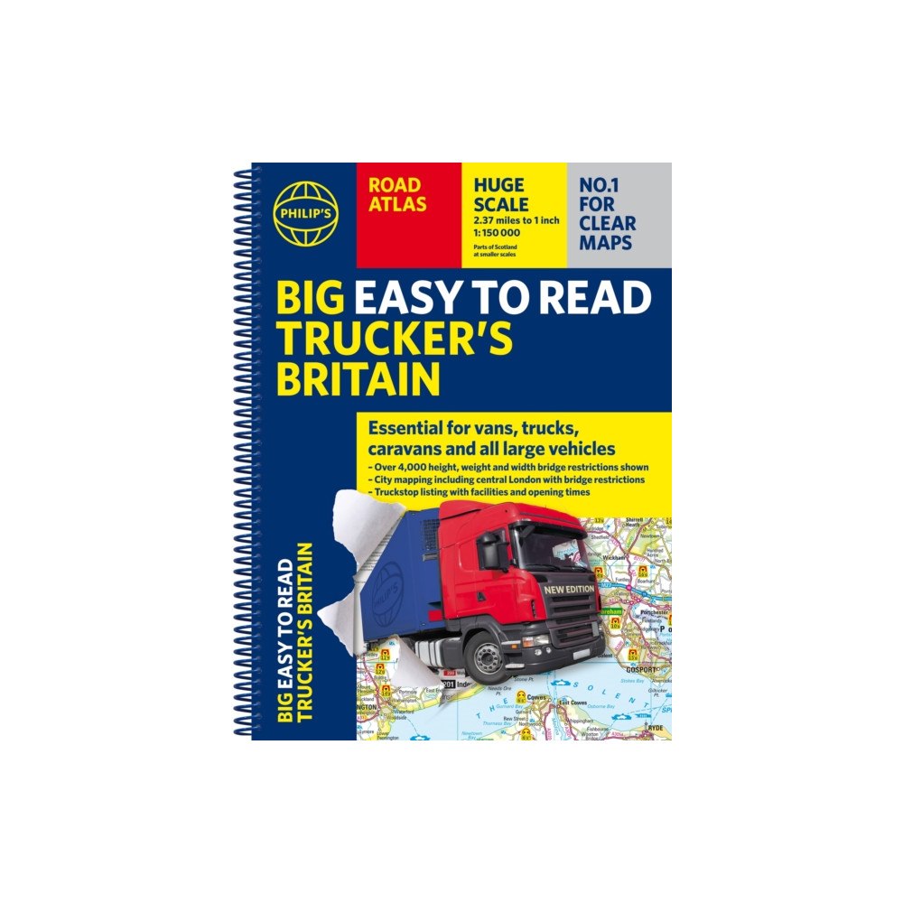 Octopus publishing group Philip's Big Easy to Read Trucker's Road Atlas Britain (bok, spiral, eng)