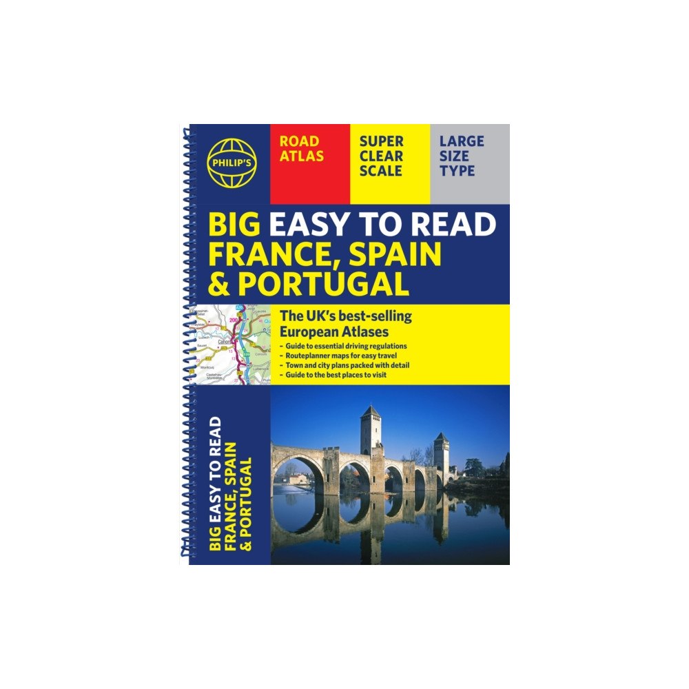 Octopus publishing group Philip's Big Easy to Read France, Spain & Portugal Road Atlas (bok, spiral, eng)