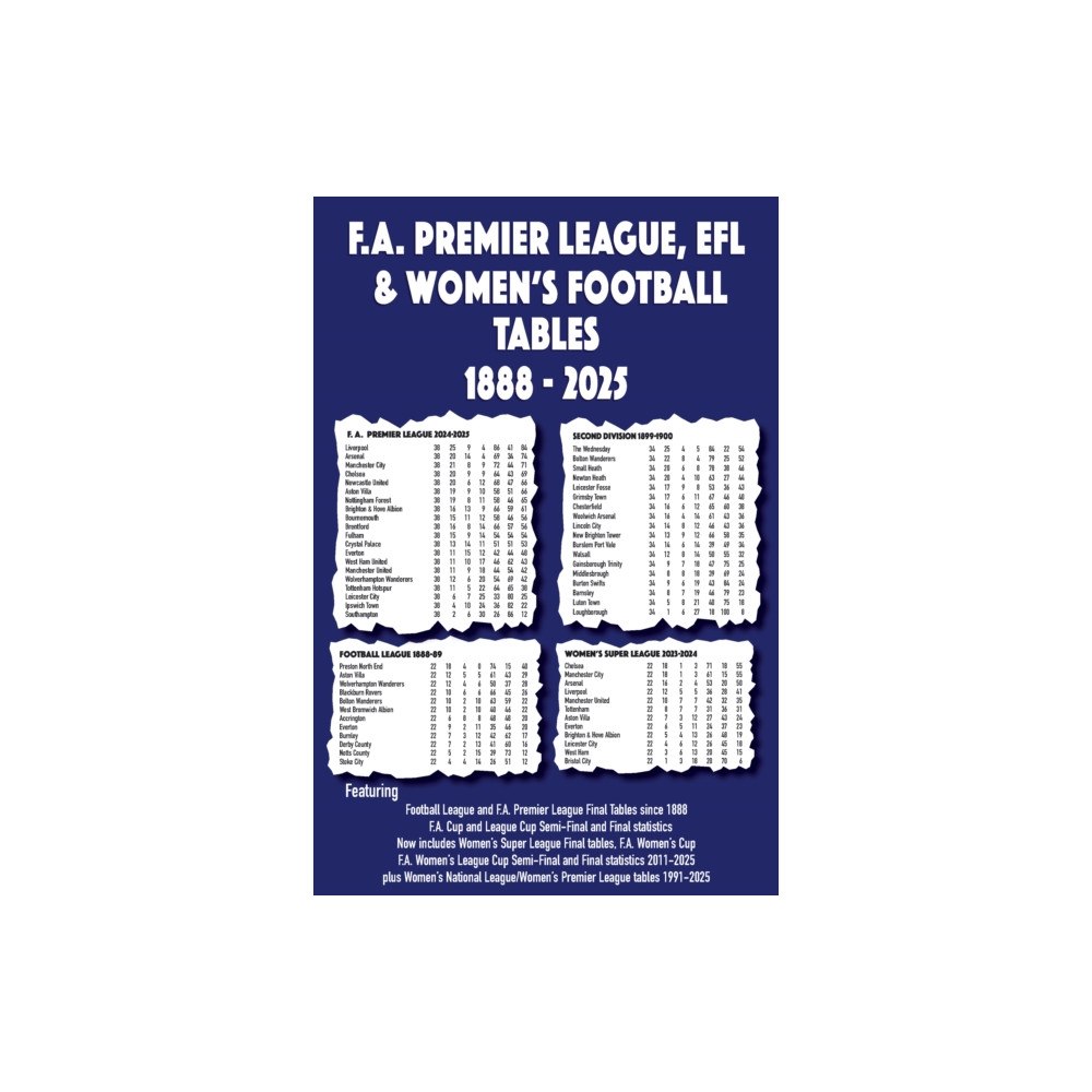 Soccer Books Ltd FA Premier League, EFL & Women's Football Tables 1888-2025 (häftad, eng)