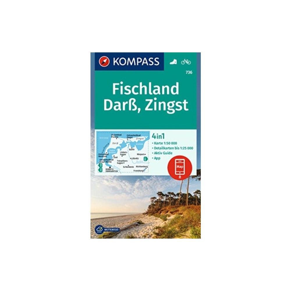 Kompass Karten GmbH Fischland / Darß / Zingst + Aktiv Guide