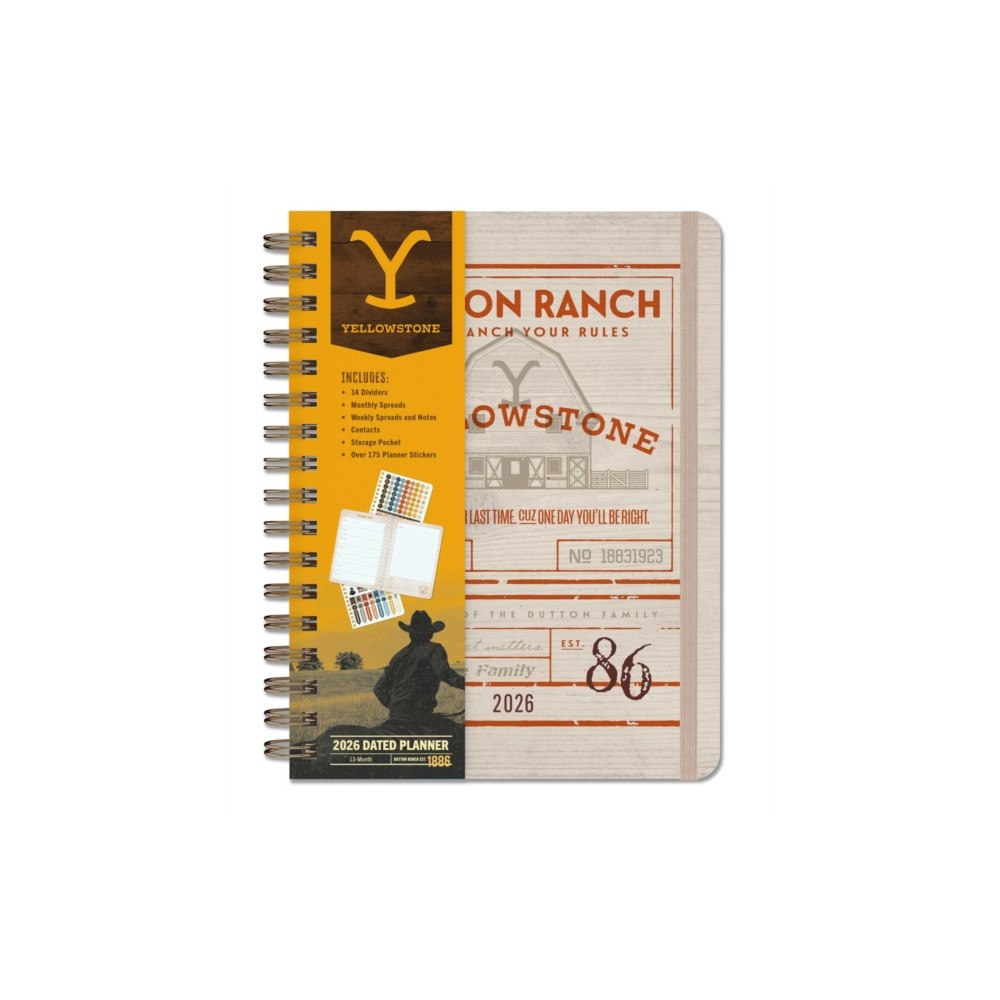 Insight Editions 2026 Yellowstone: The Dutton Ranch 13-Month Weekly Planner (bok, spiral, eng)
