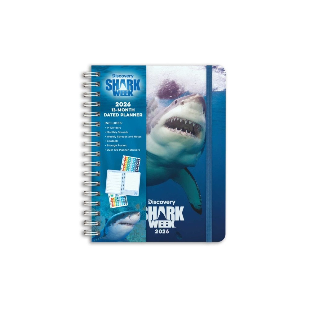 Insight Editions 2026 Shark Week 13-Month Weekly Planner (bok, spiral, eng)