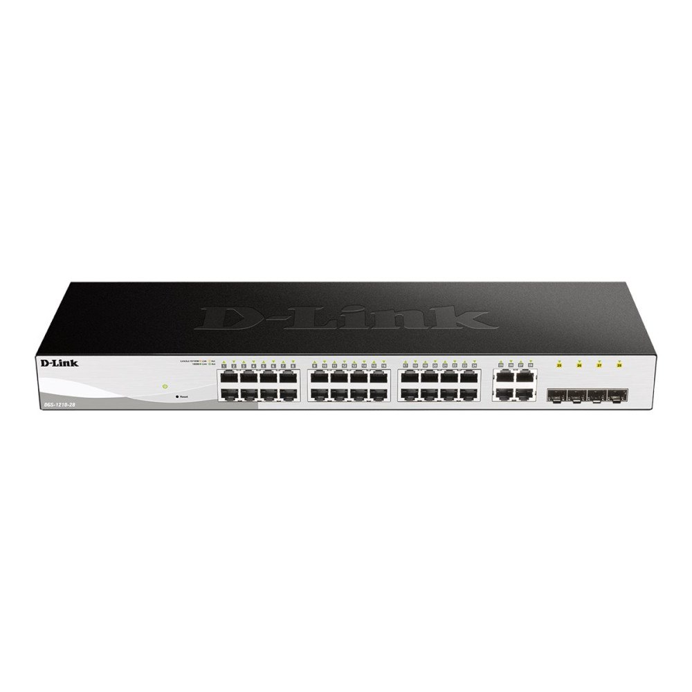 D-Link D-Link Web Smart DGS-1210-28 - switch - 28 portar - Administrerad - rackmonterbar