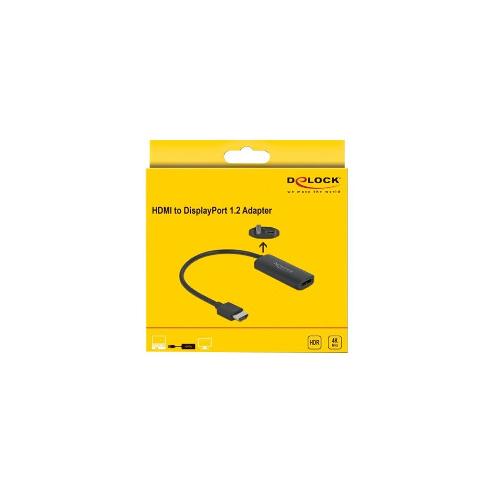 DeLOCK Delock adapter för video / ljud - DisplayPort / HDMI - 24 cm
