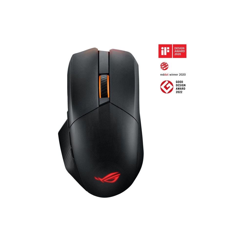 ASUSTeK COMPUTER ASUS ROG Chakram X Origin - mus - Bluetooth 5.2, USB 2.0, 2.4 GHz - svart