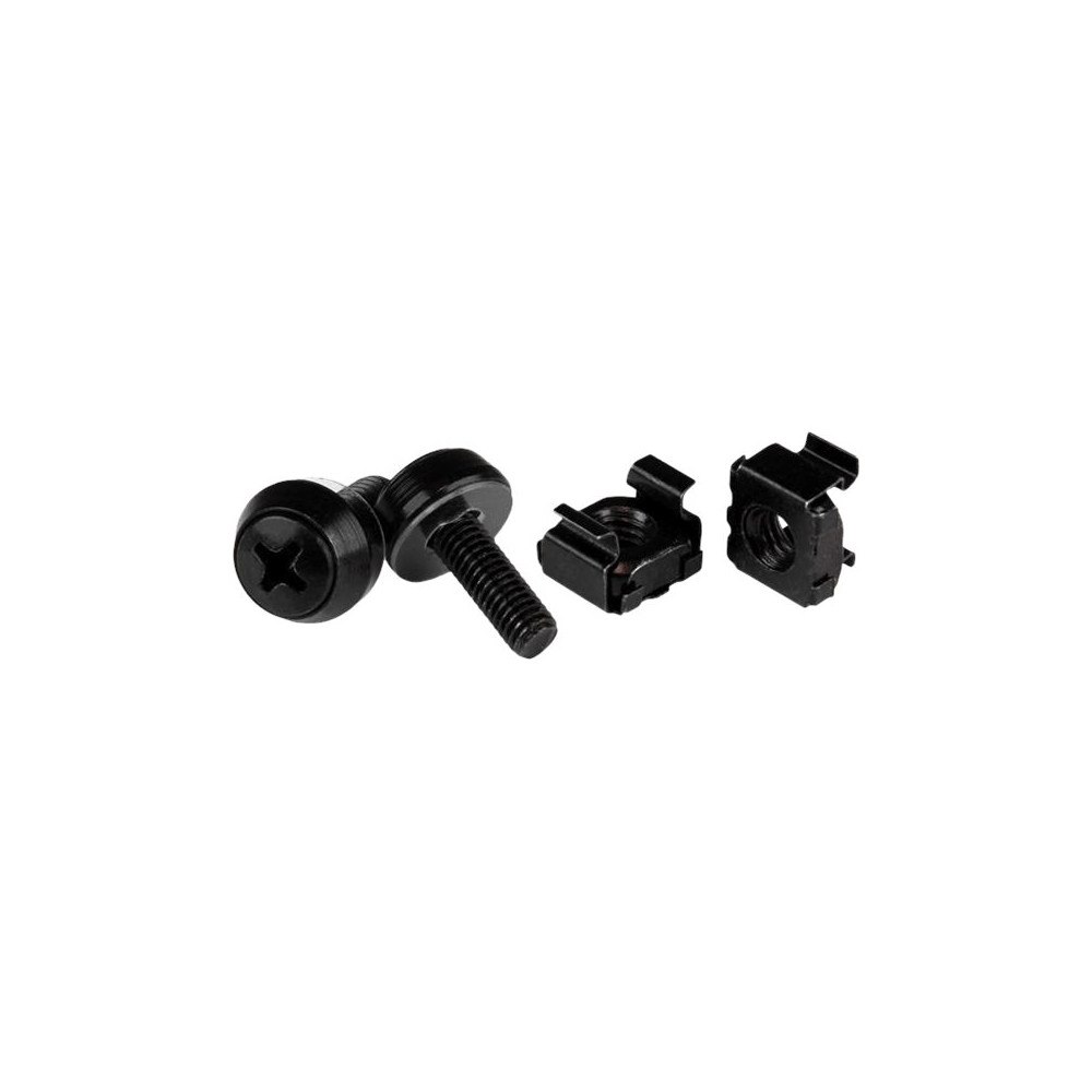 StarTech.com Startech M5 Cage Nuts and Screw - 12 mm Rack Screws and Cage Nuts - 50 Pack - Black - Replacement Serve Rack Screws (CAB...