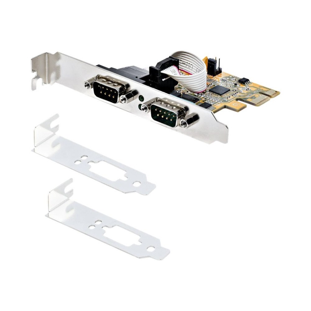 StarTech.com StarTech.com 2-Port PCI Express Serial Card, Dual Port PCIe to RS232 (DB9) Serial Interface Card, 16C1050 UART, Standard...