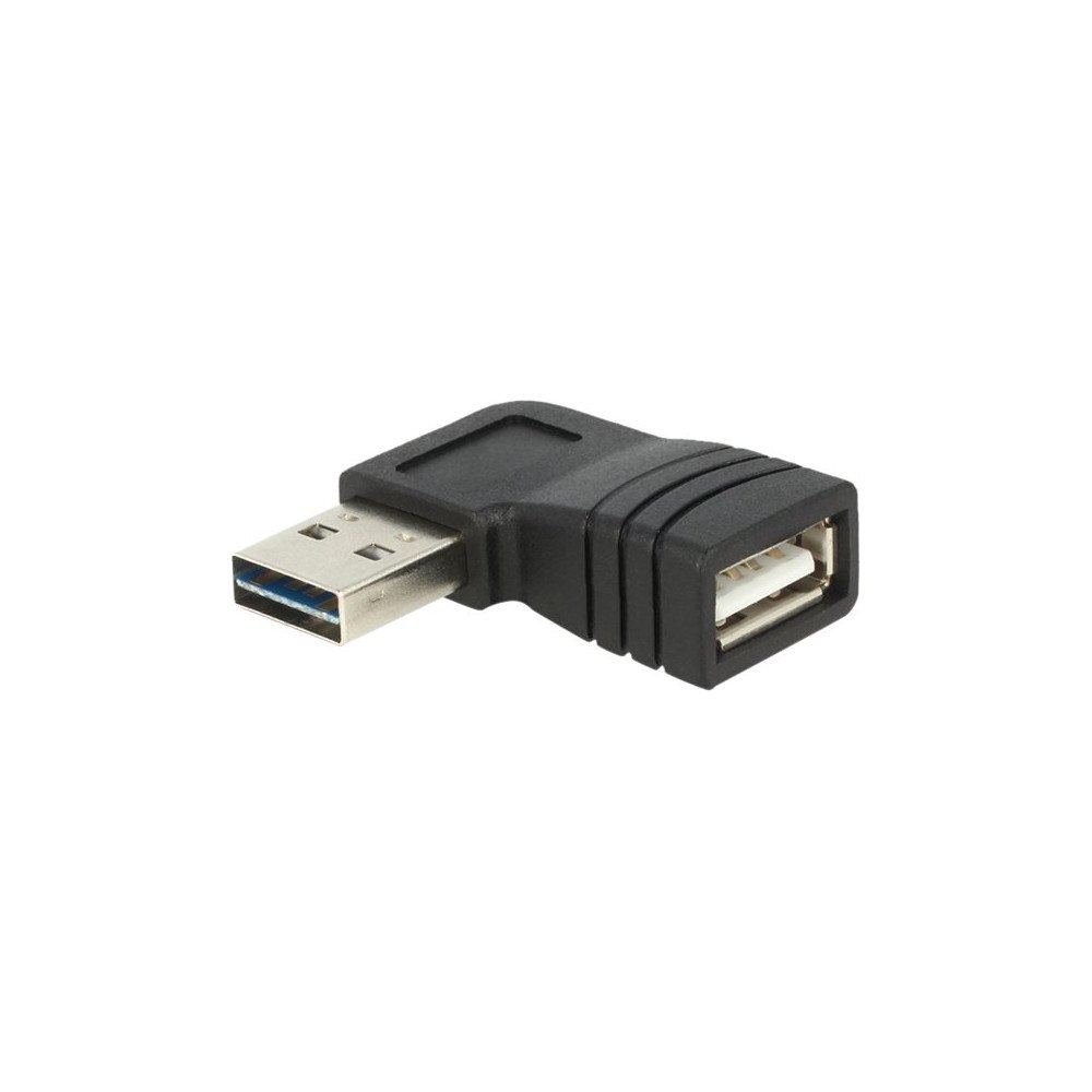 DeLOCK Delock Adapter EASY-USB 2.0-A male > USB 2.0-A female angled left / right - Typbytare för USB - USB till USB