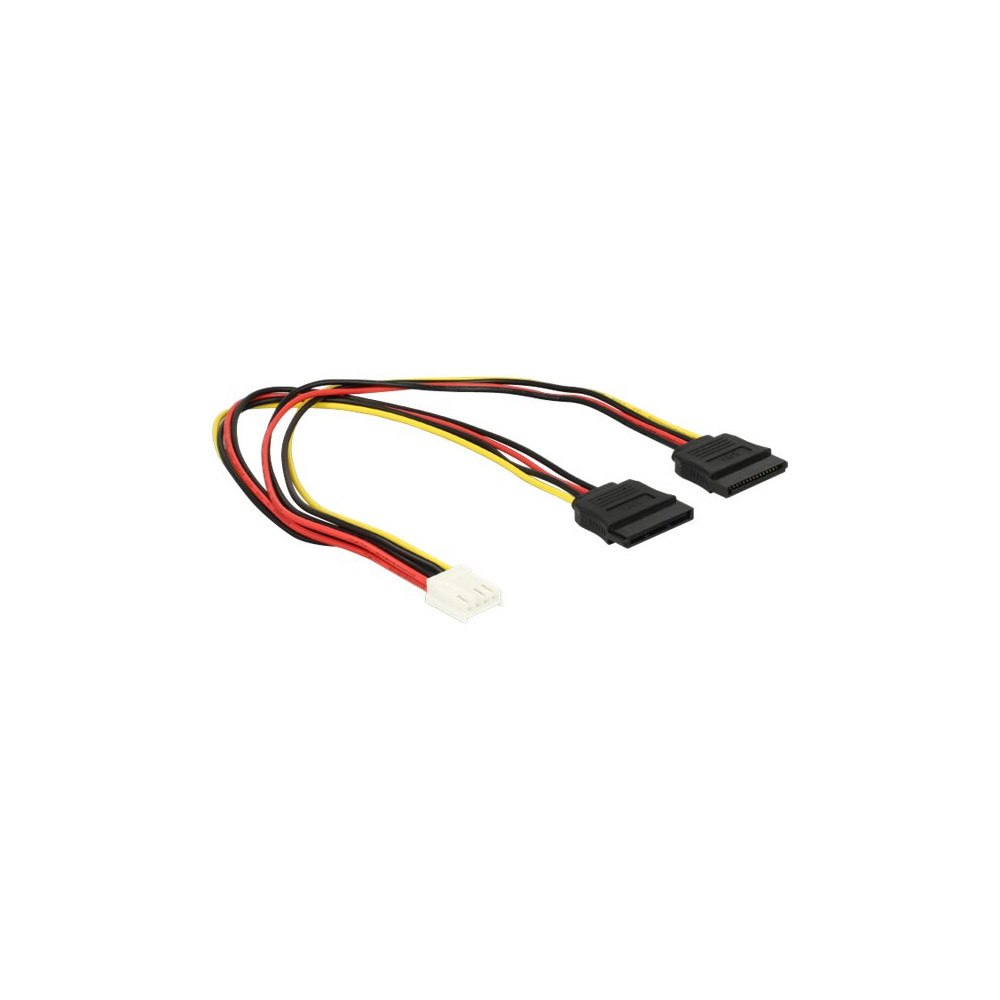 DeLOCK Delock - strömadapter - 4 pin strömuttag för minimikontakt till SATA-ström - 30 cm