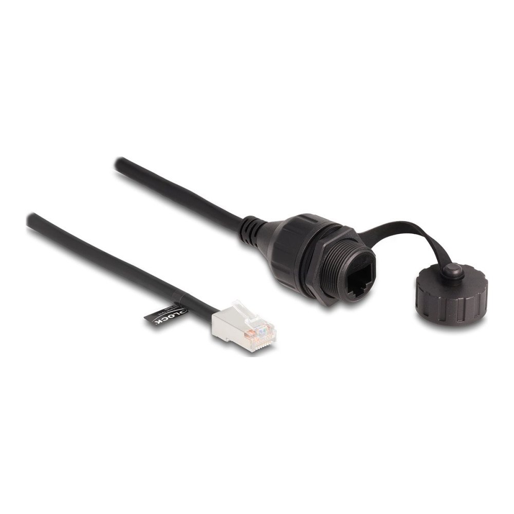 DeLOCK Delock nätverksförlängningskabel - 25 cm - svart