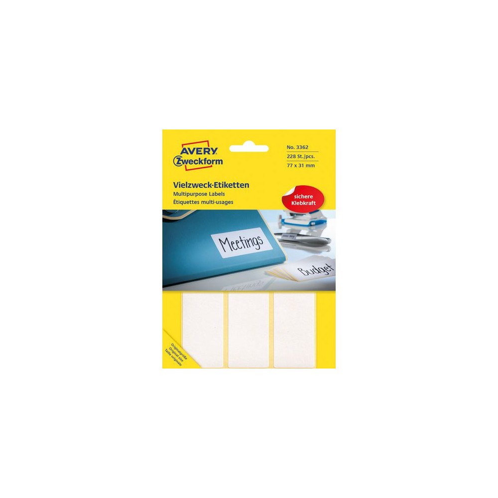 AVERY Etikett AVERY handskriv 77x31mm 224/fp