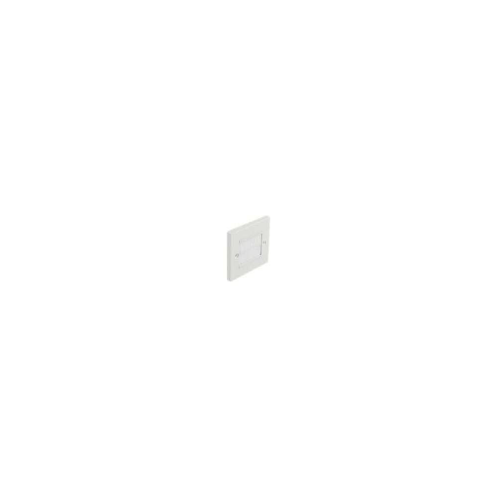 DeLOCK Delock Cable Management Cover 86 x 86 mm with white Brush Strips - cable management panel cover