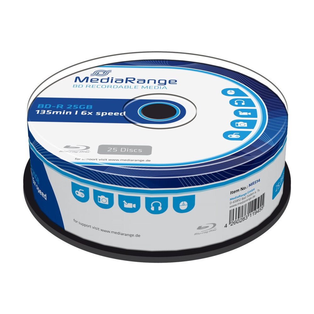 MediaRange MediaRange - BD-R x 25 - 25 GB - lagringsmedier
