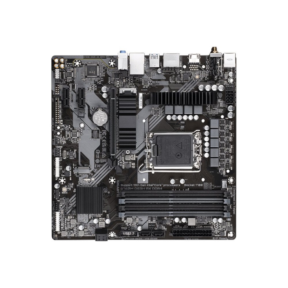 Gigabyte Technology Gigabyte B760M DS3H AX DDR4 - 1.X - moderkort - micro ATX - LGA1700-uttag - B760
