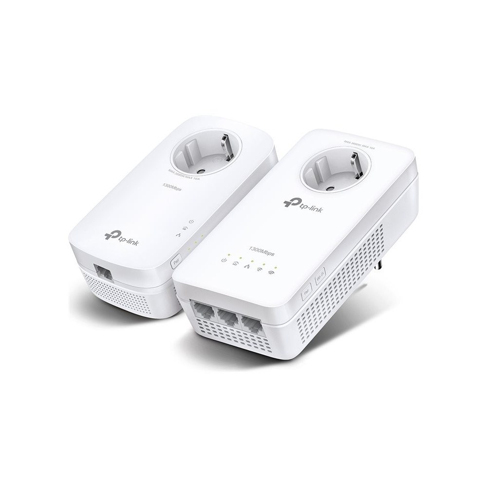 TP-LINK Technologies TP-Link TL-WPA1300P KIT V4 - Wi-Fi Kit - PowerLine adaptersats - Wi-Fi 5 - vägginsticksbar