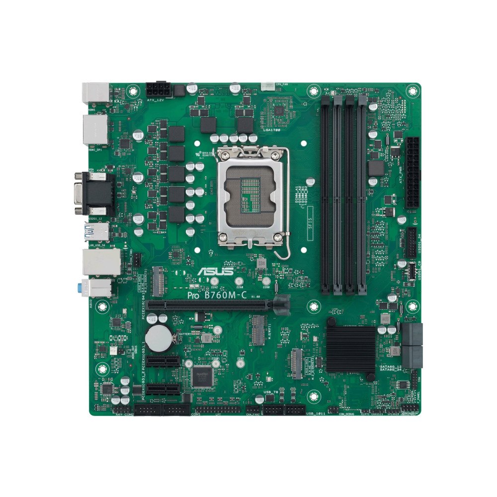 ASUSTeK COMPUTER ASUS Pro B760M-C-CSM - moderkort - micro ATX - LGA1700-uttag - B760