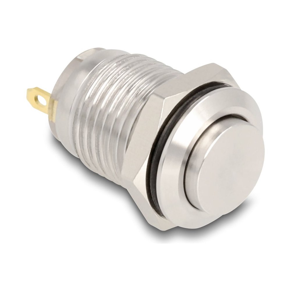 DeLOCK Delock - tryckknapp - för 12 mm installation, 2 x lödanslutning