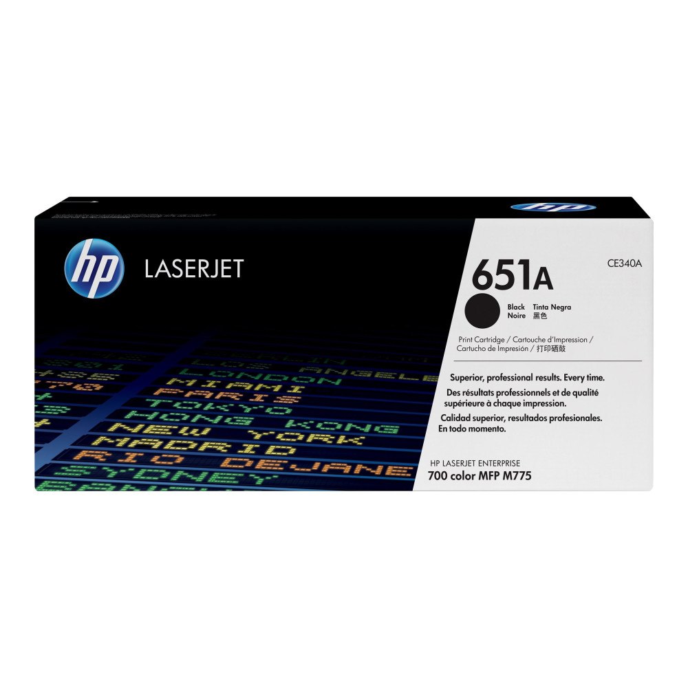 Hewlett-Packard HP 651A - svart - original - LaserJet - tonerkassett (CE340A)