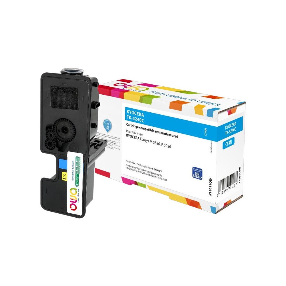 Armor OWA K18011OW - cyan - kompatibel - återanvänd - tonerkassett (alternativ för: Kyocera TK-5240C)