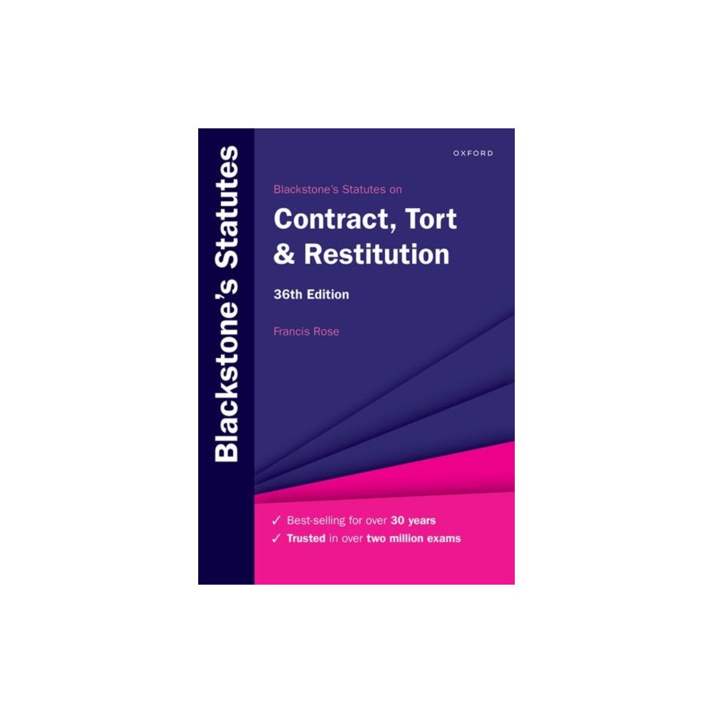 Oxford University Press Blackstone's Statutes on Contract, Tort & Restitution (häftad, eng)