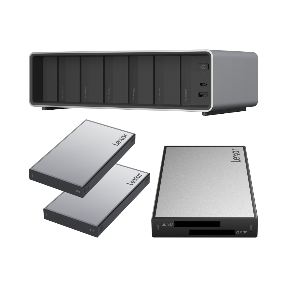 LEXAR Lexar Professional Workflow Pro with Thunderbolt4 uplink I with SD/microSD reader and 2x2TB SSD