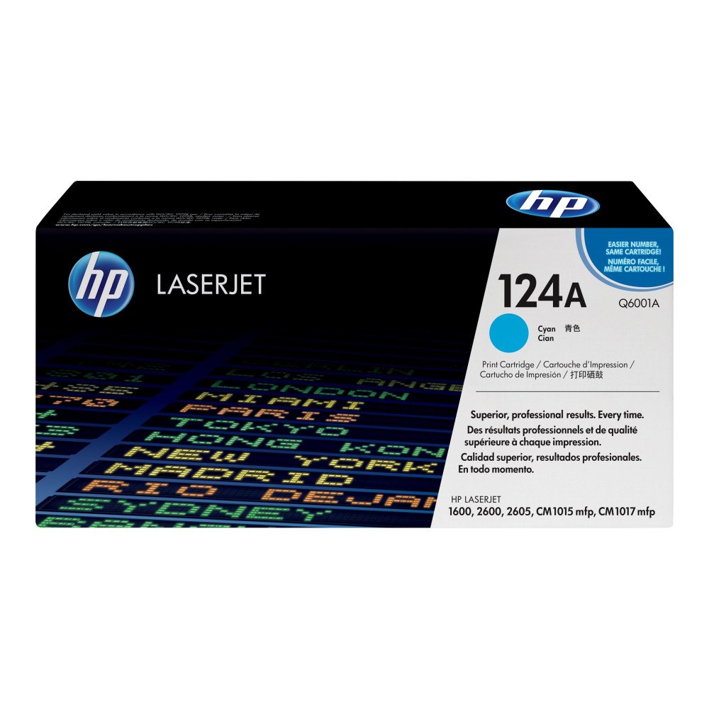 Hewlett-Packard HP 124A - cyan - original - LaserJet - tonerkassett (Q6001A)